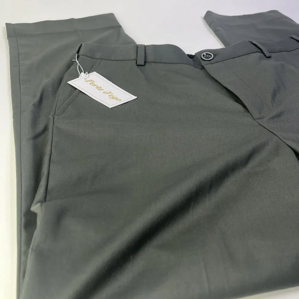 Petre D’ego Sage Green Dress Pants 35x30.5 Large NWT Formal - Picture 3 of 13